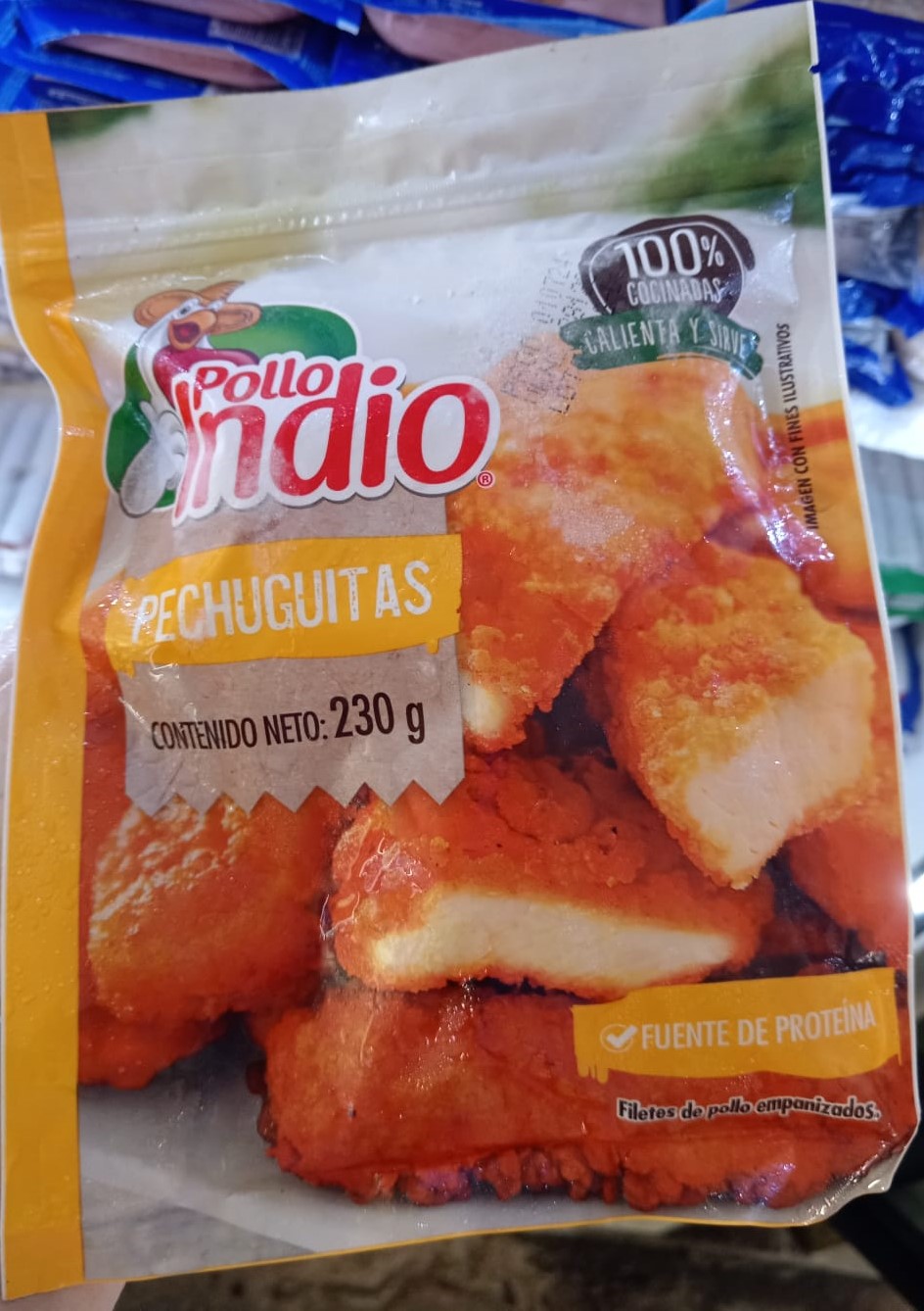 PECHUGUITAS EMPANIZADAS 230GR POLLO INDIO