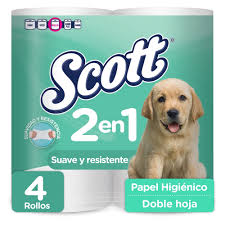 SCOTT DOBLE HIGIENE 4 ROLLOS