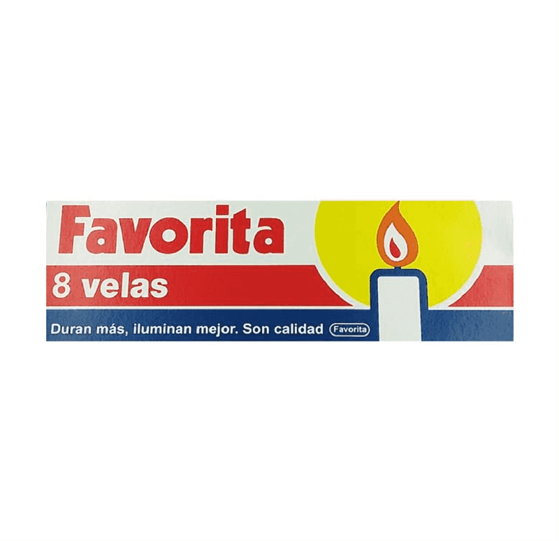 VELAS FAVORITA 4 UNIDADES