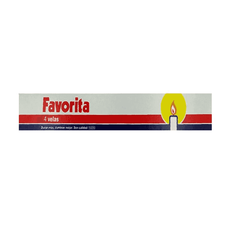 VELAS FAVORITA 4 UNIDADES